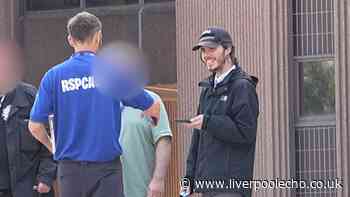 This smiling man punched and kicked a helpless dog to death
