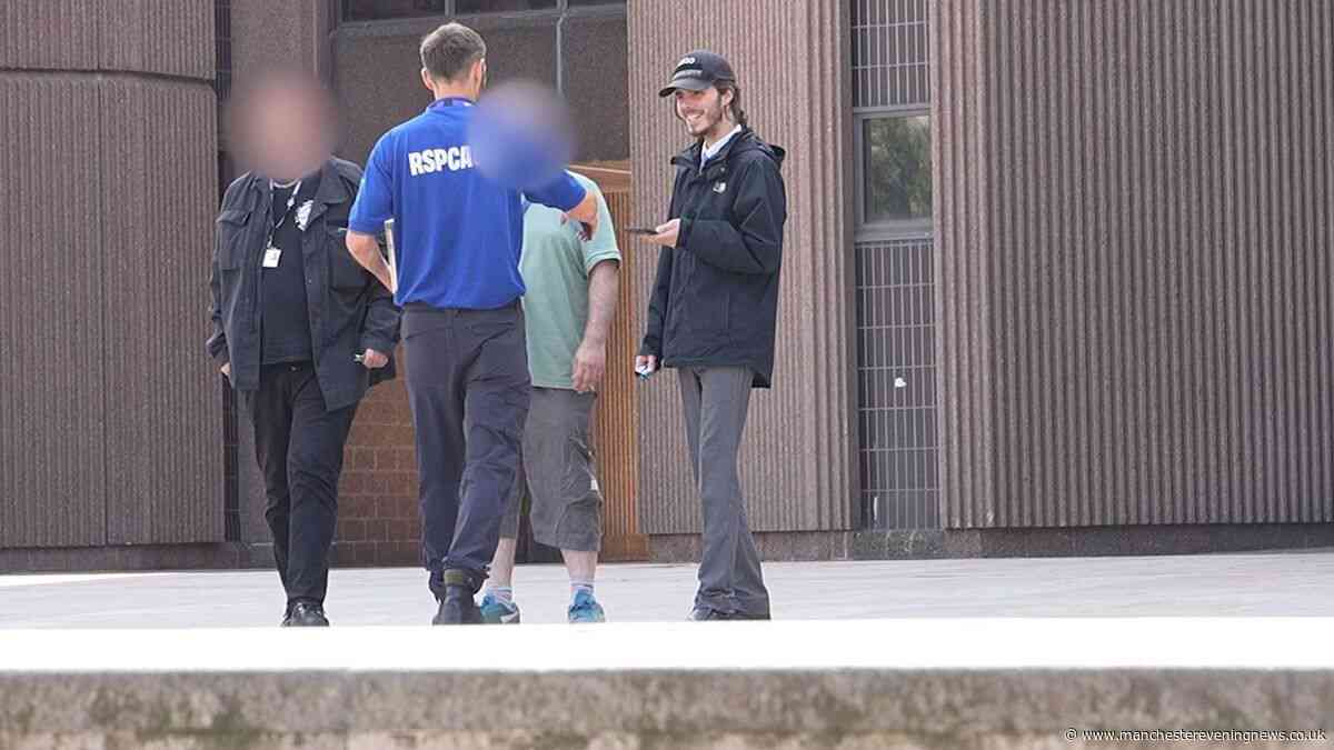Smiling man avoids jail after punching and kicking dog to death