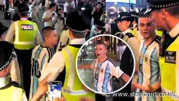 Revealed: ‘Argentina fan’ rescued by police from crowd of England supporters in London is TikTok 'rage-baiter'