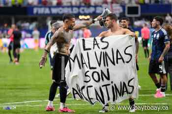 UK urges FIFA to investigate Argentina over Falklands banner at World Cup