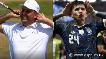 Argentine golfer recreates Enzo cele at the Open