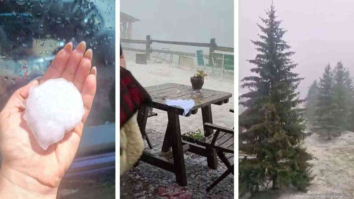 „Bomben“ so groß wie Tennisbälle: Hagel-Unwetter pflügt durch die Alpen in Norditalien