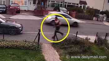 Moment 'psychotic' Afghan migrant stabs dog walker to death at random as he's found guilty of the attempted murder of his landlord