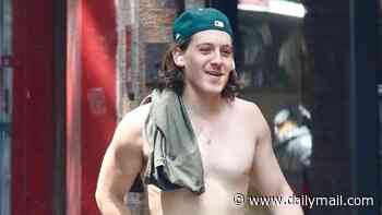 Sarah Jessica Parker's lookalike nepo son James Wilkie Broderick goes shirtless after launching modeling career