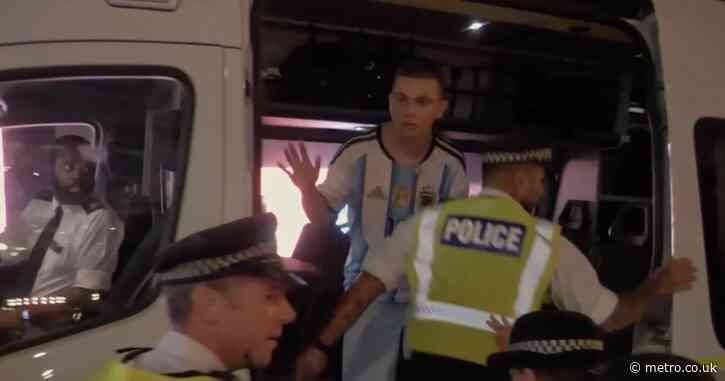 Argentina ‘fan’ escorted away from England fans by police is a TikTok prankster