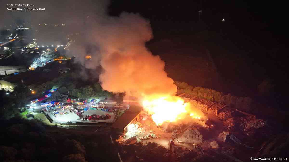 Update issued on huge recycling centre fire involving 1,500 tonnes of waste
