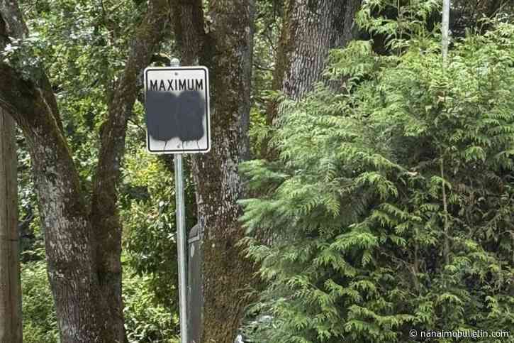 Saanich police investigating 10 incidents of stolen and damaged speed signs