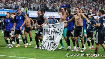 FIFA respond to 'insensitive' Argentina banner as Falkland Islands Government speaks out