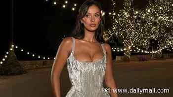 Maya Jama wows in plunging metallic silver mini dress and white lace summer ensemble as she prepares to unleash the Love Island drama