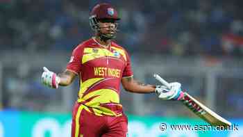 New Zealand bowl; West Indies bring in Shimron Hetmyer after long layoff