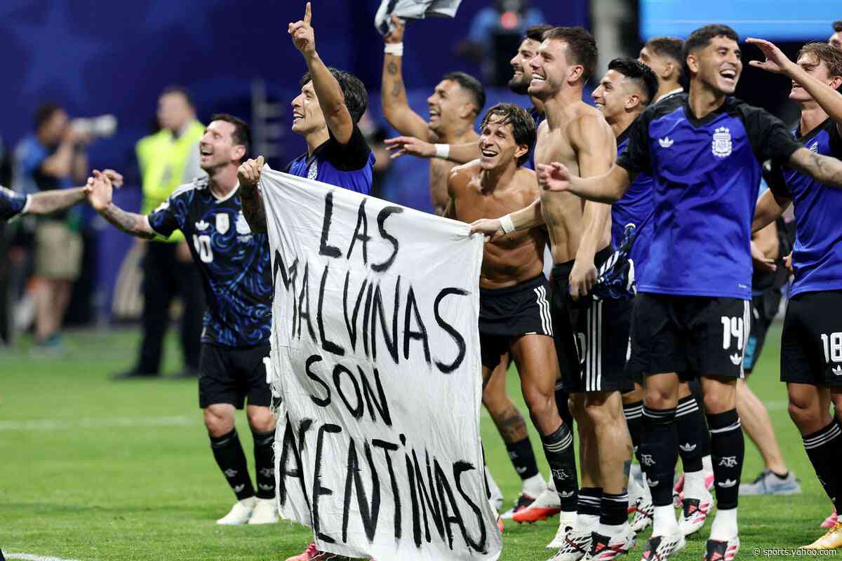 Fifa to investigate whether Argentina broke rules over Falklands banner