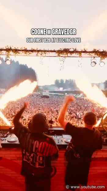 COONE B2B GRAVEDGR 🔥 INSANE VIBES! #hardstyle #coone #electriclovefestival #shorts