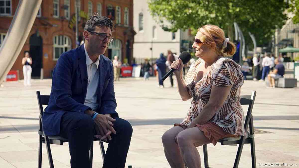 Andy Burnham sits in Cardiff city centre and invites public to 'ask anything'