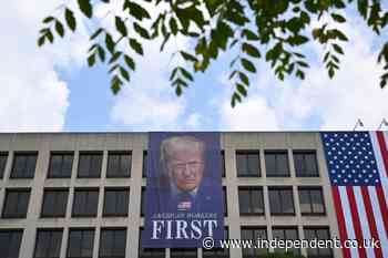 Trump’s giant banners of himself around DC are being paid for by taxpayers, Democrat reveals