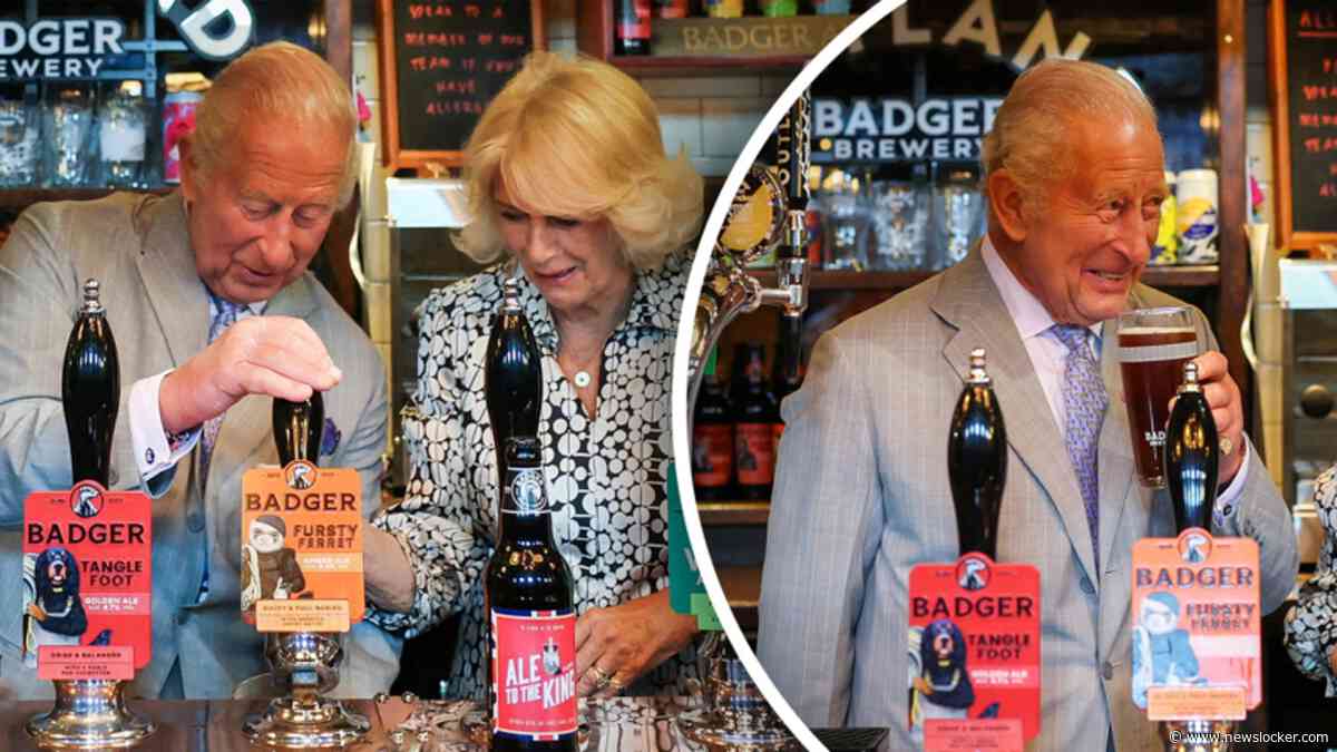 Koning Charles tapt biertje om verdriet over verloren halve finale WK weg te drinken