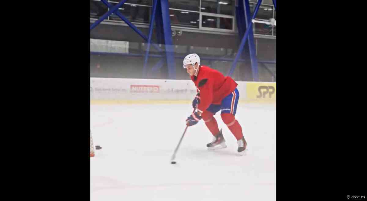 VIDEO: Juraj Slafkovsky Uses His Hands in Practice