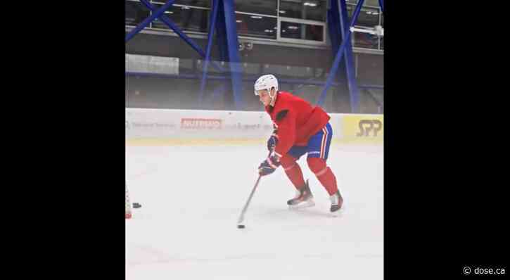 VIDEO: Juraj Slafkovsky Uses His Hands in Practice
