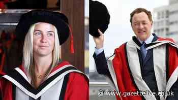 Football icons Steve Gibson and Beth Mead share pride as pair honoured by Teesside University