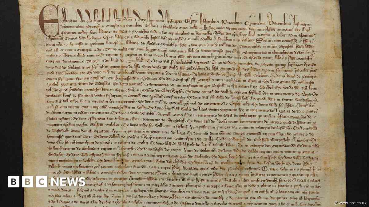 King's 1313 royal charter joins county archives