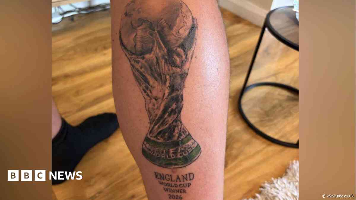 Fan may get 'only joking' added to England World Cup winners tattoo after defeat