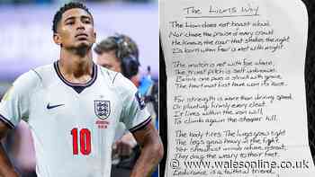 Jude Bellingham shares handwritten letter after England's World Cup exit