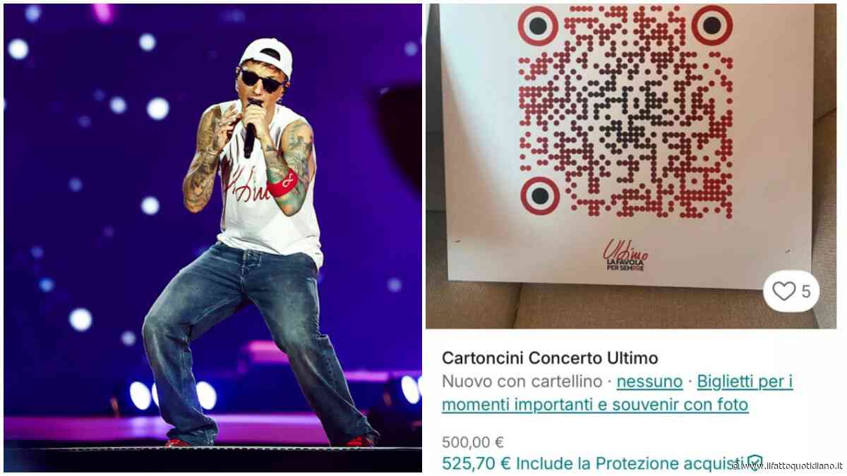 Cartelli stradali a 500 euro a fascette e braccialetti usati per 100 euro: su Vinted si vendono i “cimeli” del concerto-record di Ultimo, ma indaga la Procura