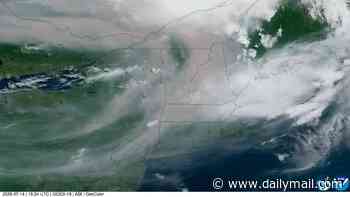 Gripping images show wildfire haze engulfing US cities as eerie graphic reveals path of toxic air
