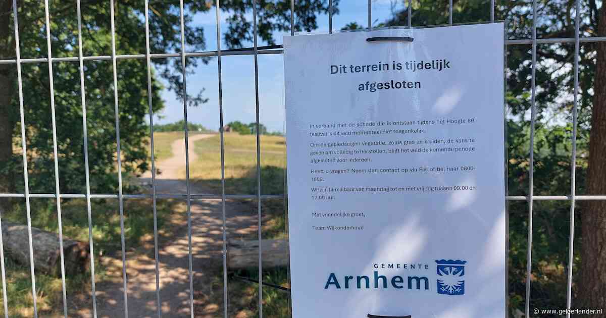 Bouwhekken om geliefd uitkijkpunt in Arnhem na festival, terrein voorlopig dicht - hoelang weet niemand precies