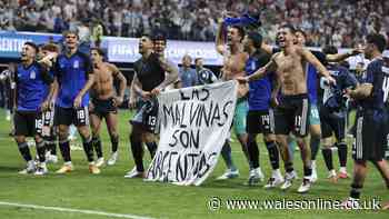 Argentina players in England to pay a third of Falklands defence budget to UK