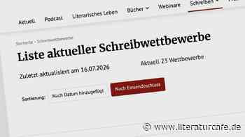 In eigener Sache: Schreibwettbewerbe nach Einsendeschluss sortierbar