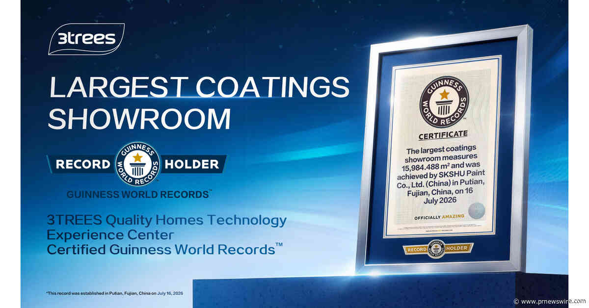 3TREES Sets Guinness World Record: The Largest Coatings Showroom -- Grand Opening of 3TREES Quality Homes Technology Experience Center