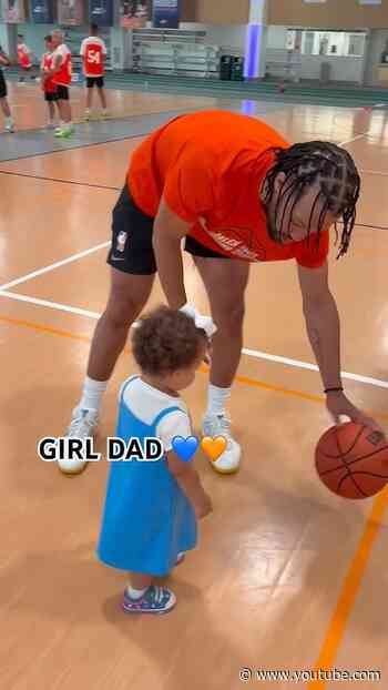 dad mode activated 🥹 #nyknicks #nba #girldad #jalenbrunson