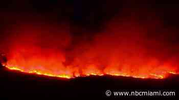 Fire burns thousands of acres in the Everglades in west Broward