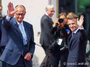 Brühl: Merz und Macron in Schloss Augustusburg zu Gast