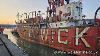 Historic ship removed after 44 years in Swansea Marina