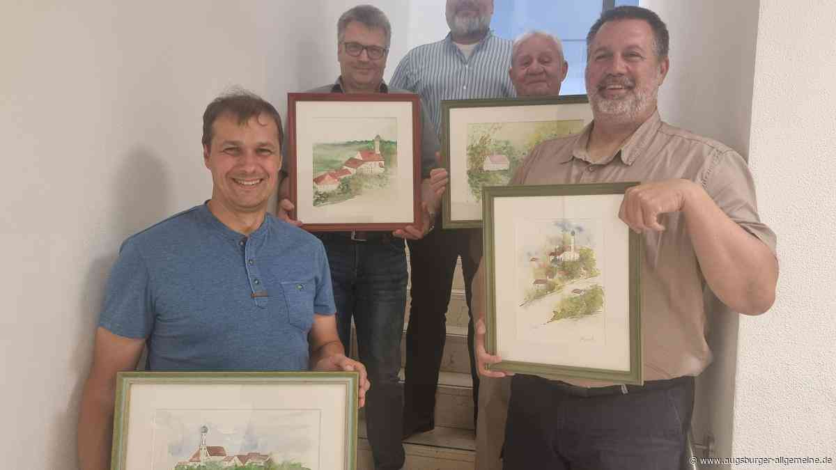 Handgemalte Kunstwerke zum Abschied aus dem Gemeinderat