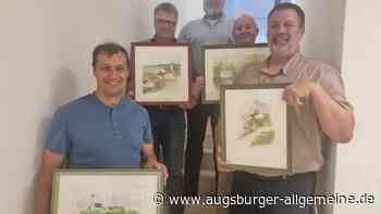 Handgemalte Kunstwerke zum Abschied aus dem Gemeinderat