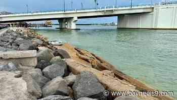 Madeira Beach leaders worry sand is building up around debris under John's Pass