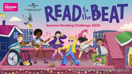 Read to the Beat in Shropshire Libraries this summer in the Summer Reading Challenge