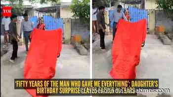‘Fifty years of the man who gave me everything’: Daughter's birthday surprise leaves father in tears