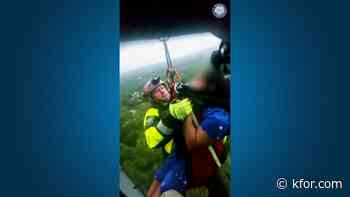 WATCH: Helicopter rescues kids from Texas floodwaters