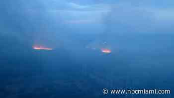 Brush fire burns thousands of acres in the Everglades in west Broward