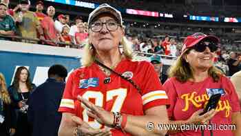 Donna Kelce looks unrecognizable as she is spotted with GREEN hair after Taylor and Travis' wedding
