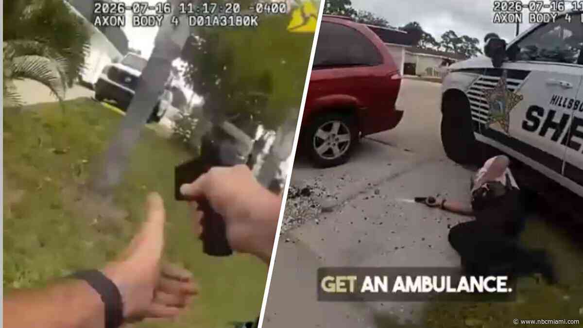 Intense bodycam video shows Florida shootout that left 2 deputies hurt, suspect dead