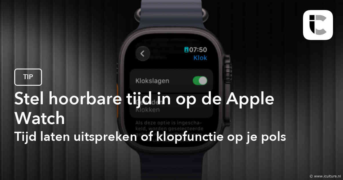 Stel hoorbare tijd in op de Apple Watch