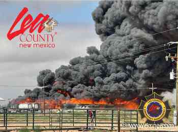 Crews battling tank battery fire in Lea County