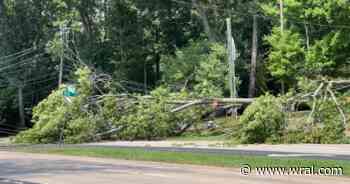 Power lines, tree down, closing Glenwood Ave. in Raleigh