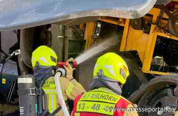 FW-OLL: Mähdrescherbrand bei Erntearbeiten - Umsichtiges Handeln verhindert Flächenbrand