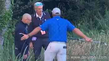 Bryson DeChambeau screams at rules official in meltdown at The Open... as he begs them not to punish him over bizarre 'cheating' scandal