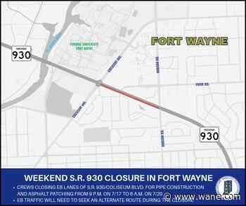 Section of eastbound Coliseum Boulevard to shut down for the weekend